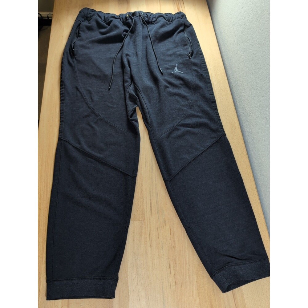 Jordan Sweatpants Mens 2XL Slim Fit Black Jumpman Joggers Gym Zip Pockets